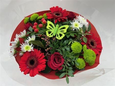 Boeket Biedermeier Rood