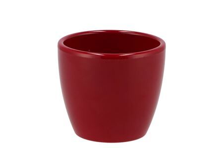 Céramique Pot Vin Rouge Brillant 10cm