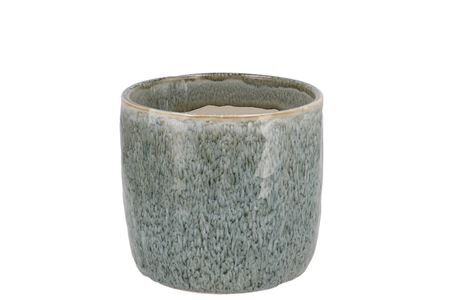 Iron Stone Blue Glazed Pot 9x8cm