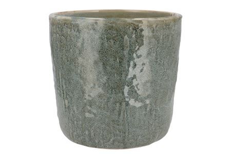 Iron Stone Blue Glazed Pot 24x23cm