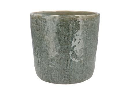 Iron Stone Blue Glazed Pot 19x17cm