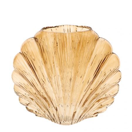 Glas vaas schelp 25*12.5*21.5cm