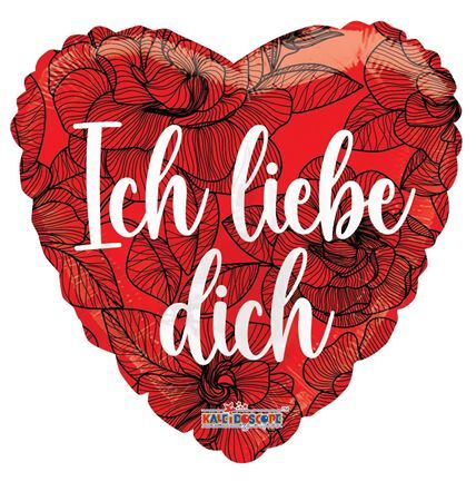 Ich Liebe Dich Red - Helium Balloon