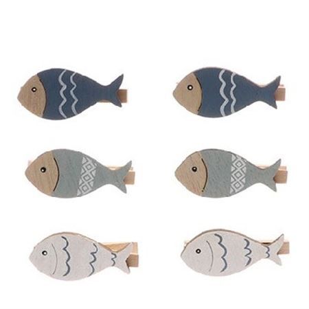 Pegs fish d05cm x6