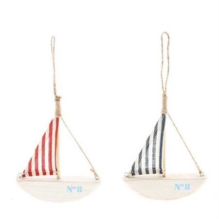 Deco hanger zeilboot d11*16cm
