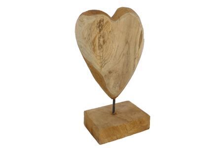 Heart Teak On Foot L20w15h28