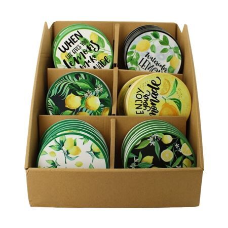 Coaster lemon d10cm ass.