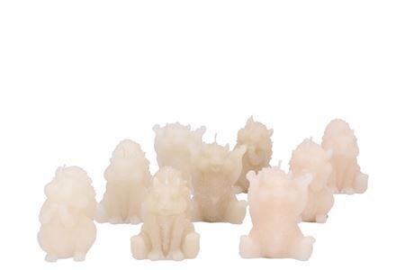 Candle Frosty Squirrel Cozy Sand Mix Ass 8x9cm Nm