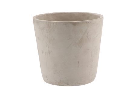 Béton Pot Rond Gris 17x16cm