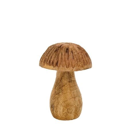 Deco Mushroom wood d08*11cm