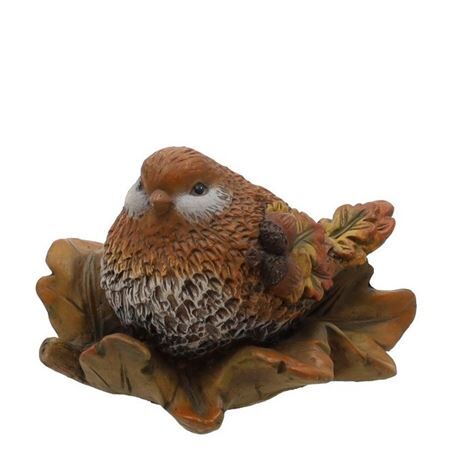 Deco bird on nest 14*11*9cm