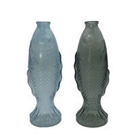 Glass vase fish 9*7*26cm
