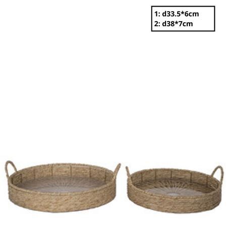 Chalki tray S/2 d38*7cm