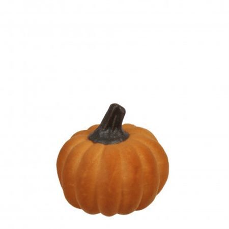 Deco pompoen flock d5*5.5cm