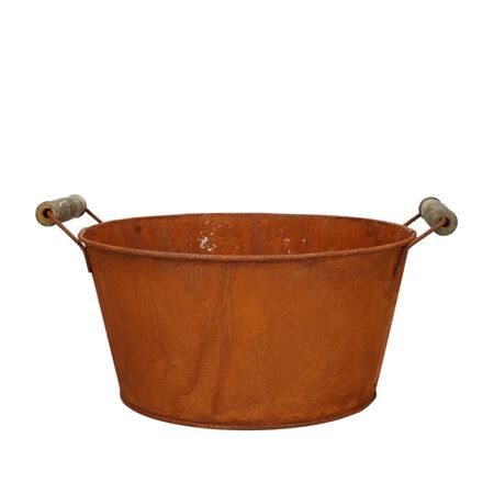 Bac rouillé d21*10.5cm