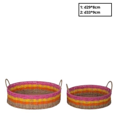 Happy tray S/2 d33*9cm