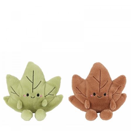Deco leaf pluche 15cm