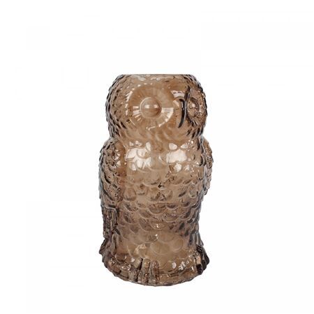 Glass vase owl d16*20cm