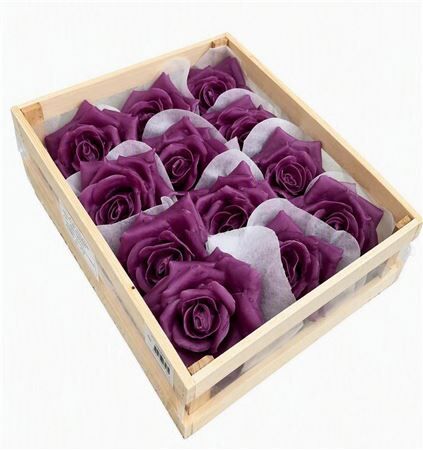 Deco Wax Rose Aubergine D10