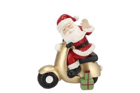 Belly Red Santa Scooter 16x9x18cm