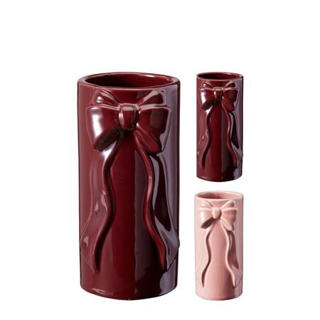 Ceramics Bow vase d08*15cm