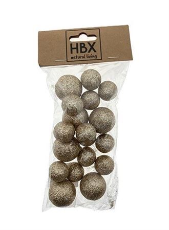 Ball With Glitter 18pcs D2