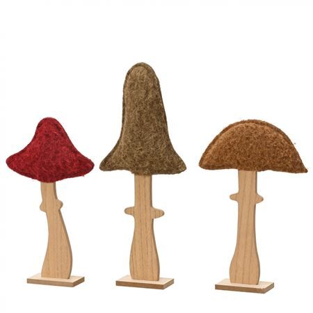 Deco paddenstoel 15*5*38.5cm ass.