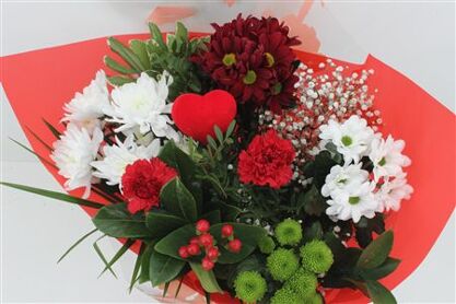 Boeket 15 Tak Rood Valentijn